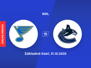 St. Louis Blues - Vancouver Canucks: ONLINE prenos zo zápasu NHL.