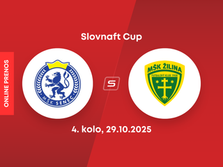 MŠK Senec - MŠK Žilina: ONLINE prenos zo zápasu 4. kola Slovnaft Cupu.