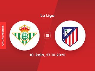 Real Betis - Atlético Madrid: ONLINE prenos zo 10. kola La Ligy.