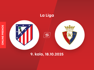 Atlético Madrid - CA Osasuna: ONLINE prenos zo 9. kola La Ligy.