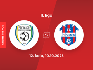 FK Pohronie - FC ViOn Zlaté Moravce: ONLINE prenos zo zápasu 12. kola II. ligy.