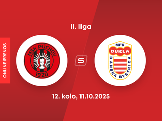 MŠK Púchov - MFK Dukla Banská Bystrica: ONLINE prenos zo zápasu 12. kola II. ligy.