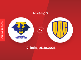 MFK Zemplín Michalovce - FC DAC Dunajská Streda: ONLINE prenos zo zápasu 12. kola Niké ligy.