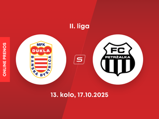 MFK Dukla Banská Bystrica - FC Petržalka: ONLINE prenos zo zápasu 11. kola II. ligy.