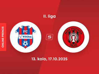 FC ViOn Zlaté Moravce -  MŠK Púchov: ONLINE prenos zo zápasu 13. kola II. ligy.