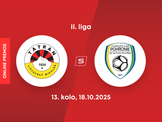 MFK Tatran Liptovský Mikuláš - FK Pohronie: ONLINE prenos zo zápasu 13. kola II. ligy.