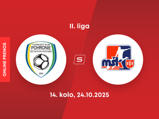 FK Pohronie - MŠK Považská Bystrica: ONLINE prenos zo zápasu 14. kola II. ligy.