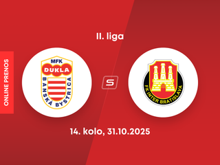 MFK Dukla Banská Bystrica - FK Inter Bratislava: ONLINE prenos zo zápasu 15. kola II. ligy.