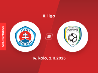 ŠK Slovan Bratislava B - FK Pohronie: ONLINE prenos zo zápasu 15. kola II. ligy.