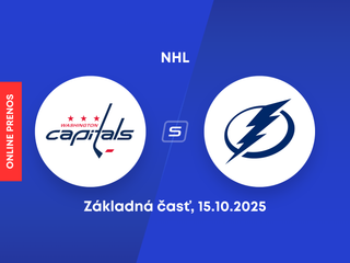 Washington Capitals - Tampa Bay Lightning: ONLINE prenos zo zápasu NHL.