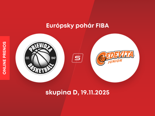 BC Prievidza - KK Cedevita Junior: LIVE STREAM zo zápasu Európskeho pohára FIBA.