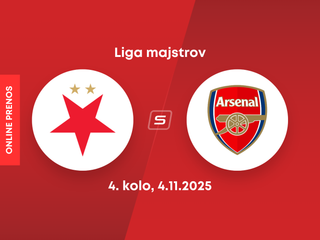 SK Slavia Praha - Arsenal FC: ONLINE prenos zo zápasu 4. kola ligovej fázy Ligy majstrov.