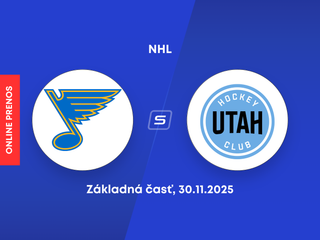 St. Louis Blues - Utah Mammoth: ONLINE prenos zo zápasu NHL.