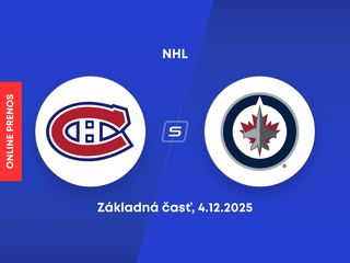 Montreal Canadiens - Winnipeg Jets: ONLINE prenos zo zápasu NHL.