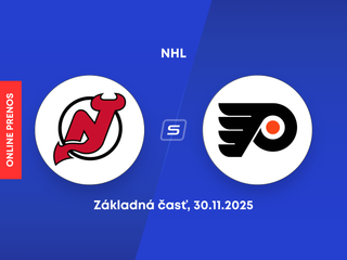 New Jersey Devils - Philadelphia Flyers: ONLINE prenos zo zápasu NHL.