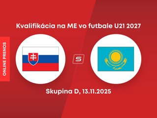 Slovensko - Kazachstan: ONLINE prenos zo zápasu kvalifikácie ME hráčov do 21 rokov 2027.