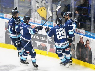 Gólová radosť Nitry v zápase s HC Košice.