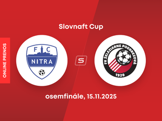 FC Nitra - FK Železiarne Podbrezová: ONLINE prenos zo zápasu osemfinále Slovnaft Cupu.