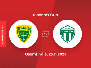 MŠK Žilina - MFK Skalica: ONLINE prenos zo zápasu osemfinále Slovnaft Cupu.