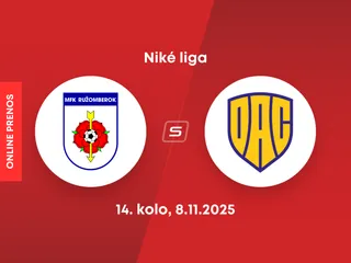 MFK Ružomberok - FC DAC Dunajská Streda: ONLINE prenos zo zápasu 14. kola Niké ligy.
