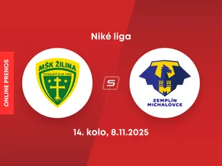 MŠK Žilina - MFK Zemplín Michalovce: ONLINE prenos zo zápasu 14. kola Niké ligy.