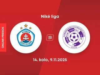 ŠK Slovan Bratislava - KFC Komárno: ONLINE prenos zo zápasu 14. kola Niké ligy.
