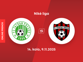FC Tatran Prešov - FC Spartak Trnava: ONLINE prenos zo zápasu 14. kola Niké ligy.