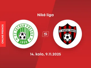 FC Tatran Prešov - FC Spartak Trnava: ONLINE prenos zo zápasu 14. kola Niké ligy.
