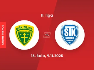 MŠK Žilina B - FC ŠTK 1914 Šamorín: ONLINE prenos zo zápasu 16. kola II. ligy.