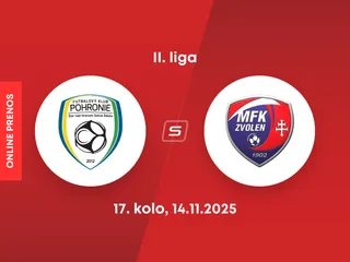 FK Pohronie - MFK Zvolen: ONLINE prenos zo zápasu 17. kola II. ligy.