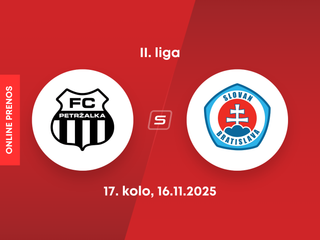 FC Petržalka - ŠK Slovan Bratislava B: ONLINE prenos zo zápasu 17. kola II. ligy.