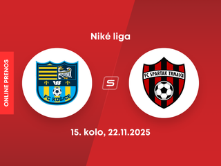 FC Košice - FC Spartak Trnava: ONLINE prenos zo zápasu 15. kola Niké ligy.