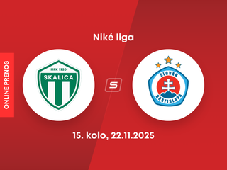 MFK Skalica - ŠK Slovan Bratislava: ONLINE prenos zo zápasu 15. kola Niké ligy.