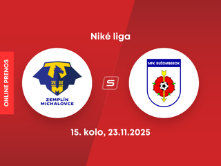 MFK Zemplín Michalovce - MFK Ružomberok: ONLINE prenos zo zápasu 15. kola Niké ligy.