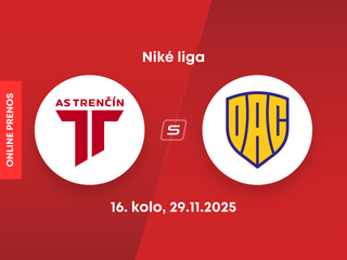 AS Trenčín - FC DAC Dunajská Streda: ONLINE prenos zo zápasu 16. kola Niké ligy.