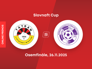 MFK Tatran Liptovský Mikuláš - KFC Komárno: ONLINE prenos zo zápasu osemfinále Slovnaft Cupu.