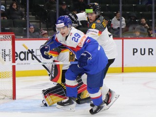 Fotka zo zápasu Slovensko - Nemecko na MS v hokeji hráčov do 20 rokov 2026.