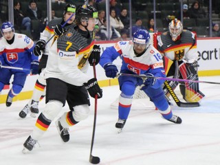 Fotka zo zápasu Slovensko - Nemecko na MS v hokeji hráčov do 20 rokov 2026.