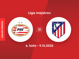 PSV Eindhoven - Atlético Madrid: ONLINE prenos zo zápasu 6. kola ligovej fázy Ligy majstrov.