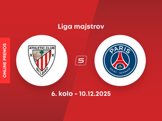 Athletic Bilbao - Paríž St. Germain: ONLINE prenos zo zápasu 6. kola ligovej fázy Ligy majstrov.