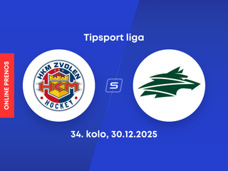 HKM Zvolen - Vlci Žilina: ONLINE prenos zo zápasu 34. kola Tipsport ligy.