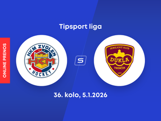 HKM Zvolen - HK Dukla Trenčín: ONLINE prenos zo zápasu 36. kola Tipsport ligy.