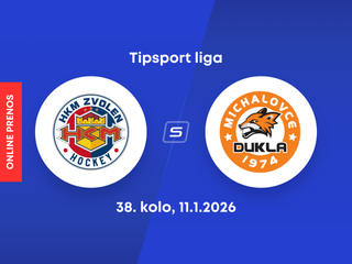 HKM Zvolen - HK Dukla Michalovce: ONLINE prenos zo zápasu 38. kola Tipsport ligy.