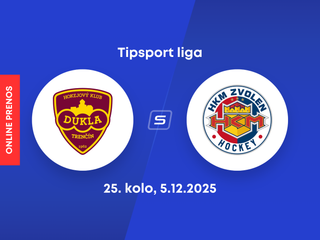 HK Dukla Trenčín - HKM Zvolen: ONLINE prenos zo zápasu 25. kola Tipsport ligy.