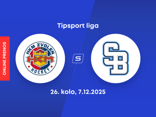 HKM Zvolen - HC Slovan Bratislava: ONLINE prenos zo zápasu 26. kola Tipsport ligy.