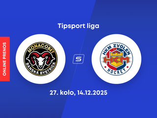 HC MONACObet Banská Bystrica - HKM Zvolen: ONLINE prenos zo zápasu 27. kola Tipsport ligy.