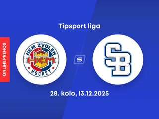 HKM Zvolen - HC Slovan Bratislava: ONLINE prenos zo zápasu 28. kola Tipsport ligy.