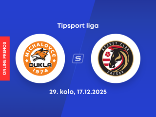 HK Dukla Michalovce - HC Prešov: ONLINE prenos zo zápasu 29. kola Tipsport ligy.