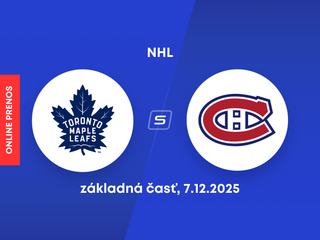 Toronto Maple Leafs - Montreal Canadiens: ONLINE prenos zo zápasu NHL.