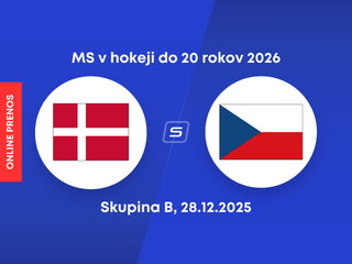 Dánsko - Česko: ONLINE prenos zo zápasu skupiny B na MS v hokeji do 20 rokov 2026.